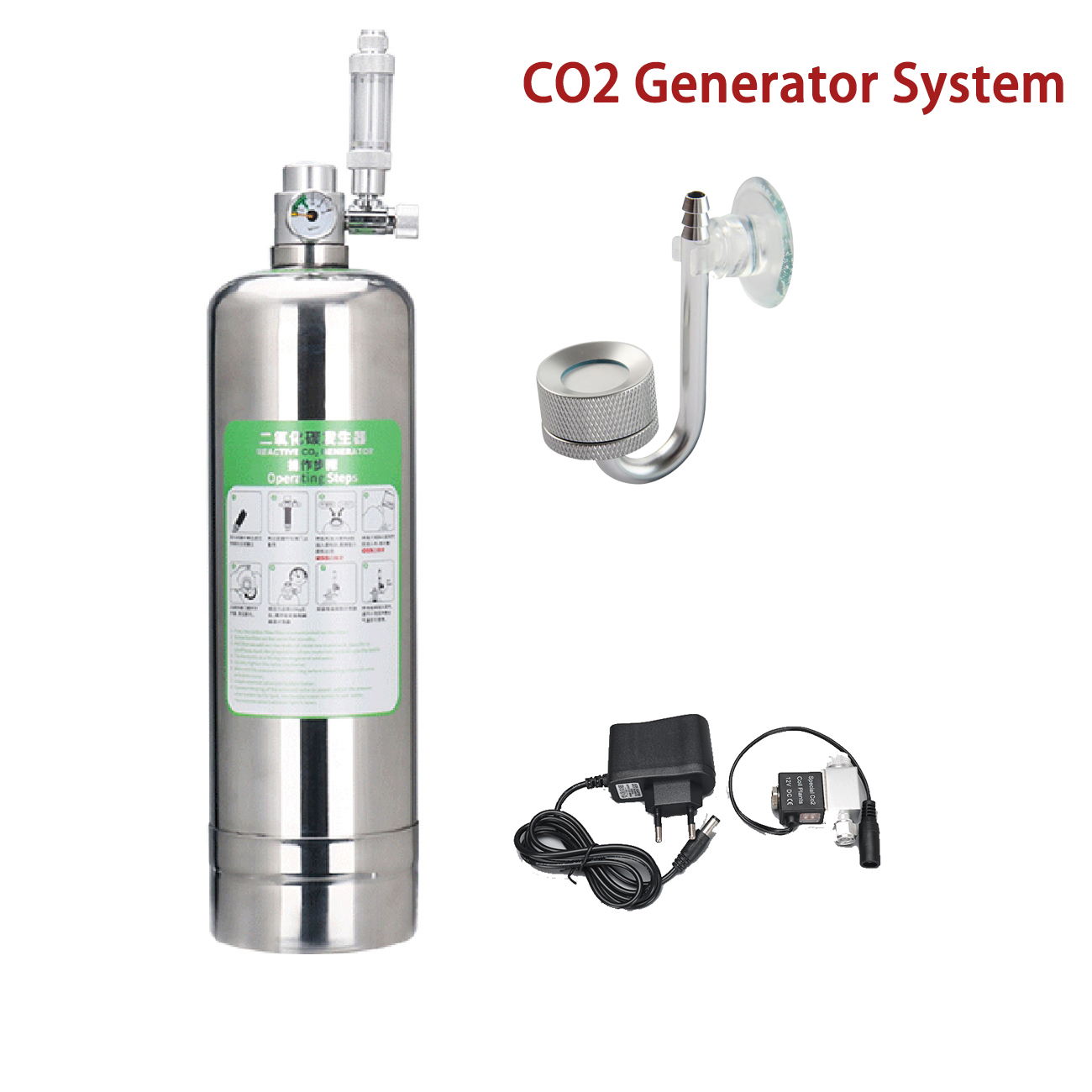 Aquarium Liquid Carbon - Kit sistema generatore di CO2 per