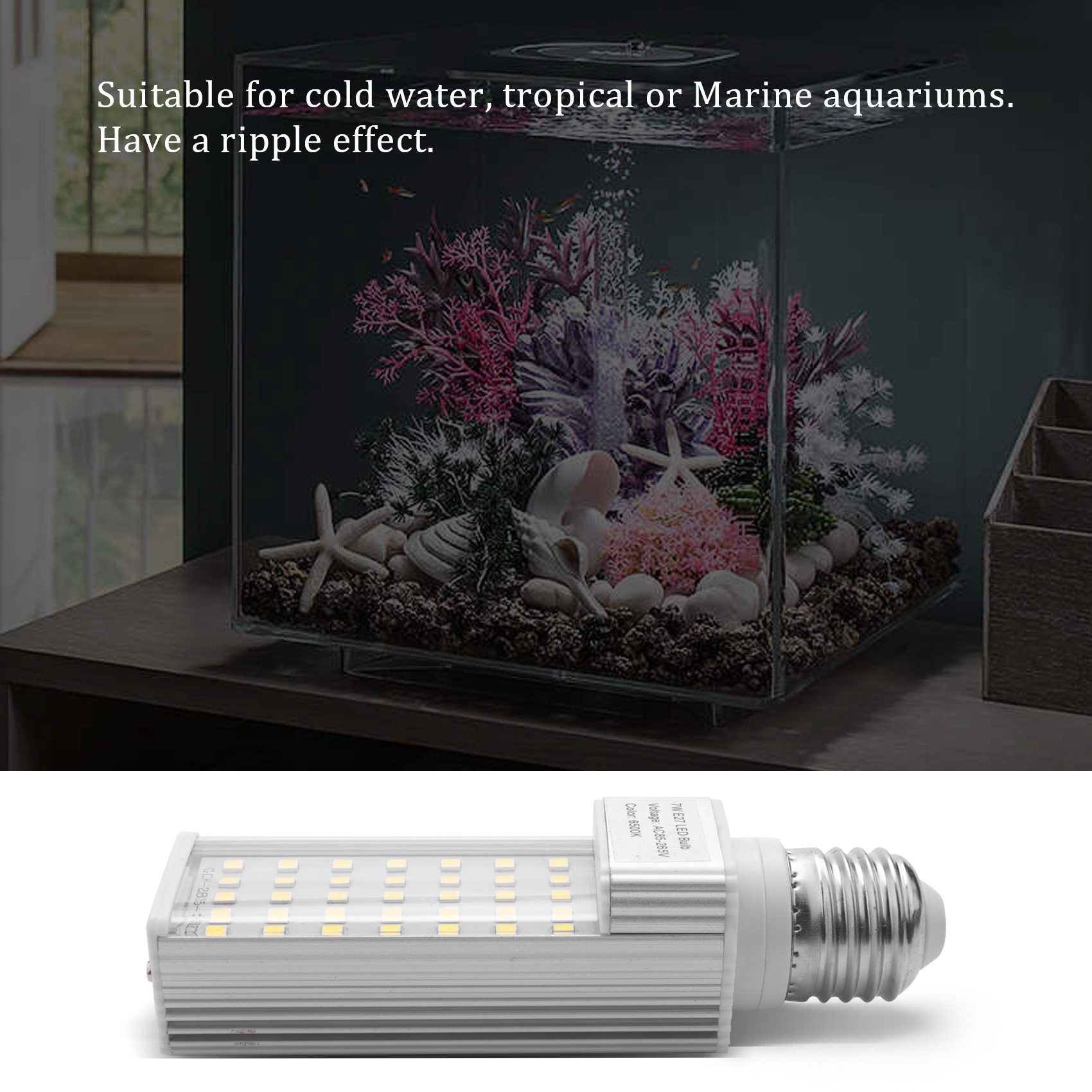 Aquarium Plant Light - Lampada LED A56P-Fishpod Bianca per Acquario